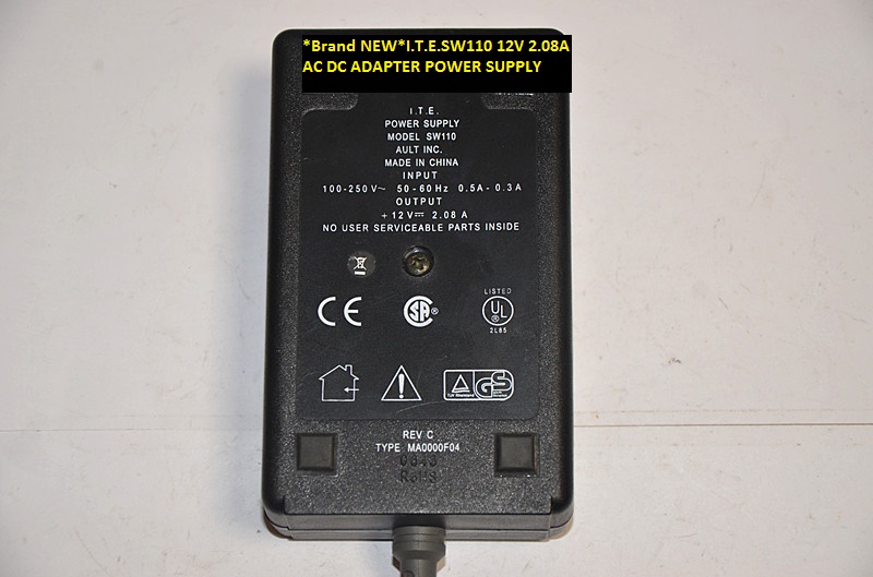 *Brand NEW*AC DC ADAPTER I.T.E.12V 2.08A SW110 POWER SUPPLY